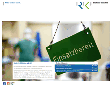 Tablet Screenshot of kliniken-ek.de